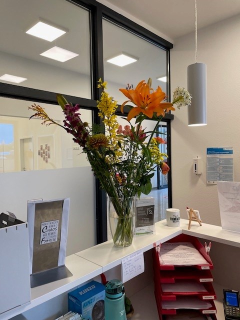 Freundlicher Empfangsbereich